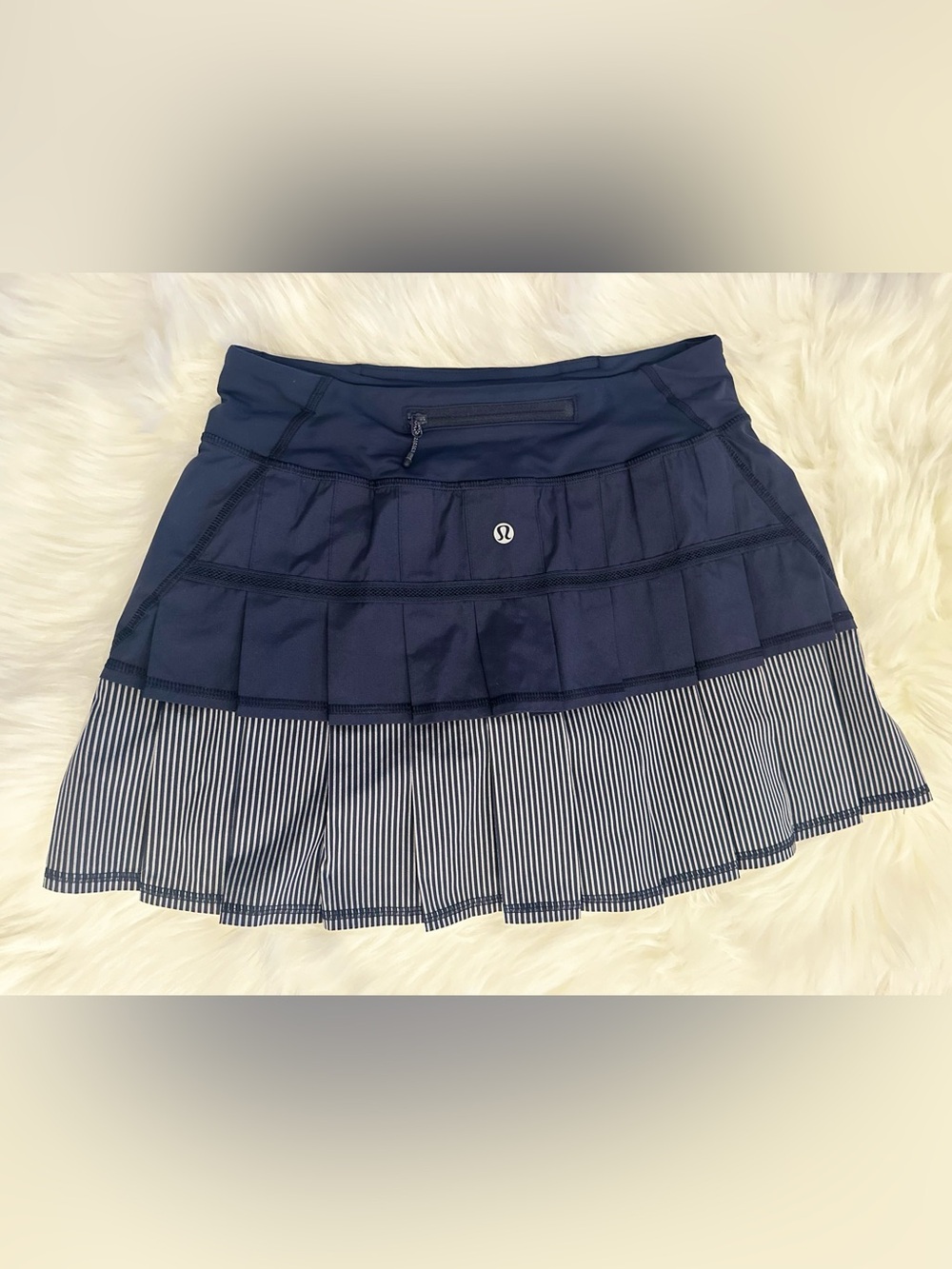Lululemon Pace Setter Skirt 4 Tall Inkwell/Wagon Stripe